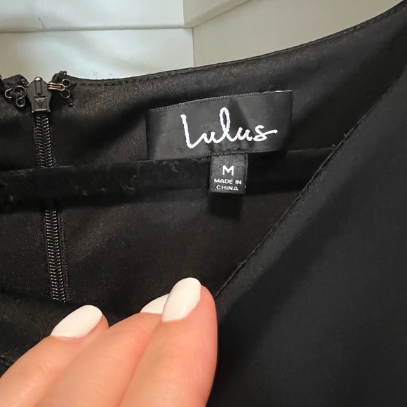 Lulu’s Fall For You Black Skater Dress Medium - Picture 9 of 9